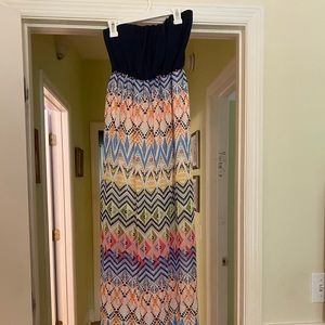Strapless maxi dress